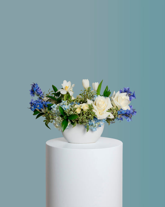 Centro de Mesa Alargado - Colección Azul