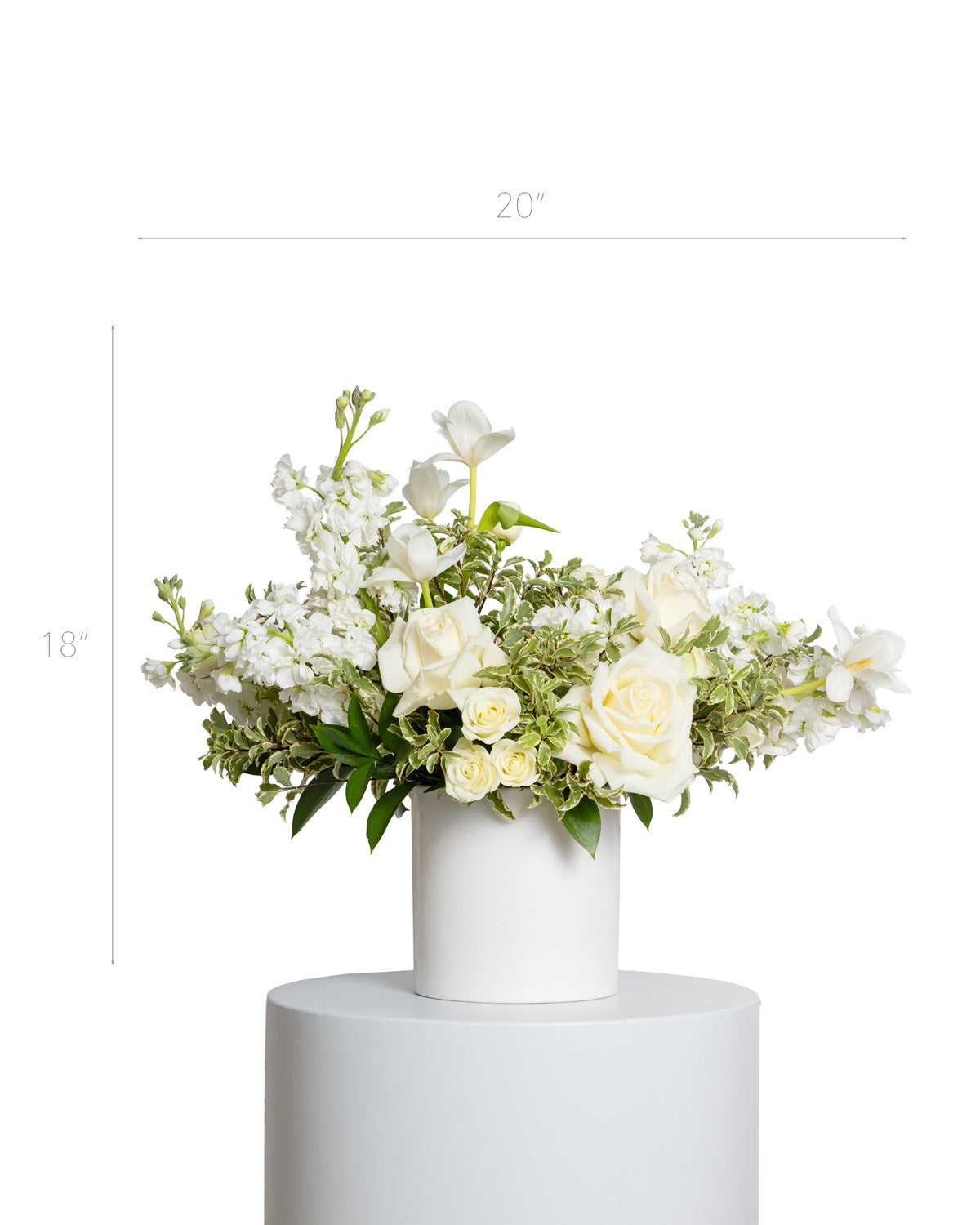 Centro de Mesa Grande - Colección Blanca