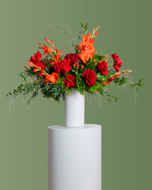 Arreglo Floral Alto - Colección Navidad