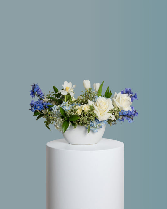 Centro de Mesa Alargado - Colección Azul