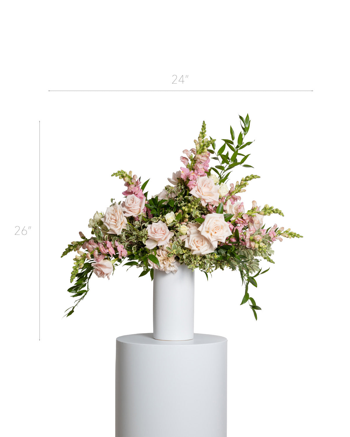 Arreglo Floral Alto - Colección Rosada