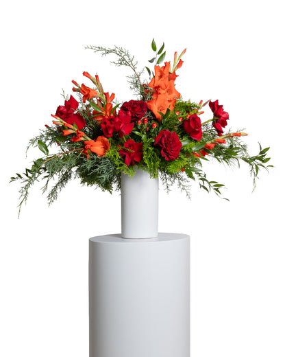 Tall Floral Arrangement - Christmas Collection