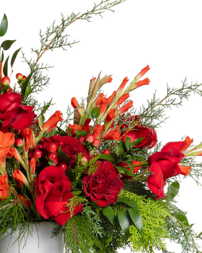 Tall Floral Arrangement - Christmas Collection