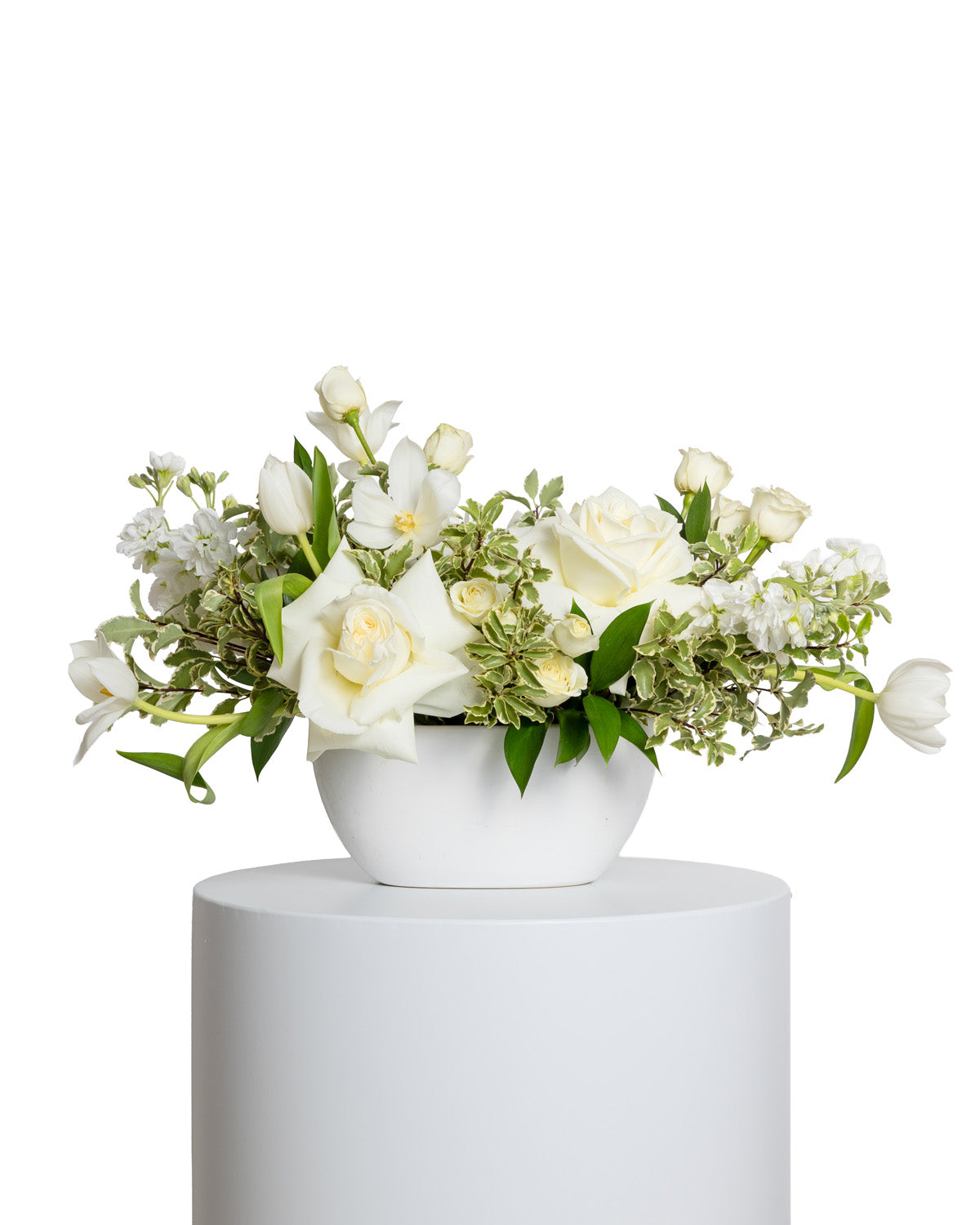 Centro de Mesa Alargado - Colección Blanca