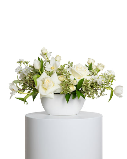 Centro de Mesa Alargado - Colección Blanca