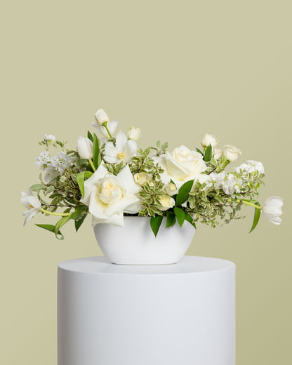Centro de Mesa Alargado - Colección Blanca