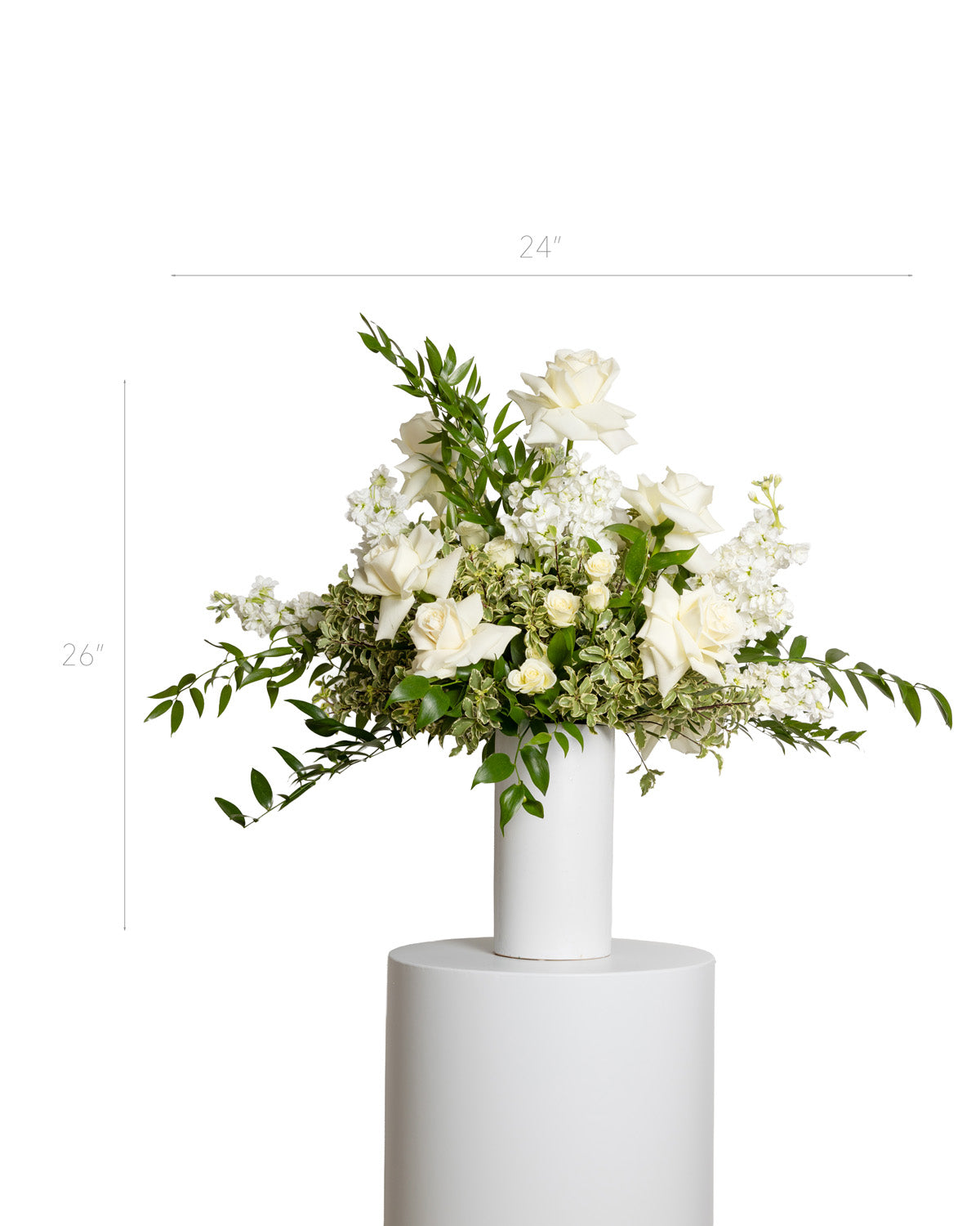 Arreglo Floral Alto - Colección Blanca