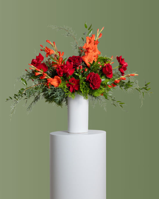 Tall Floral Arrangement - Christmas Collection